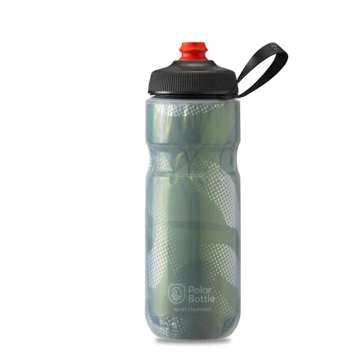 בקבוק מים לאופניים 20/24 לחיץ תרמי קר ירוק צבאי Polar Bottle SurgeCap - Bikes Online
