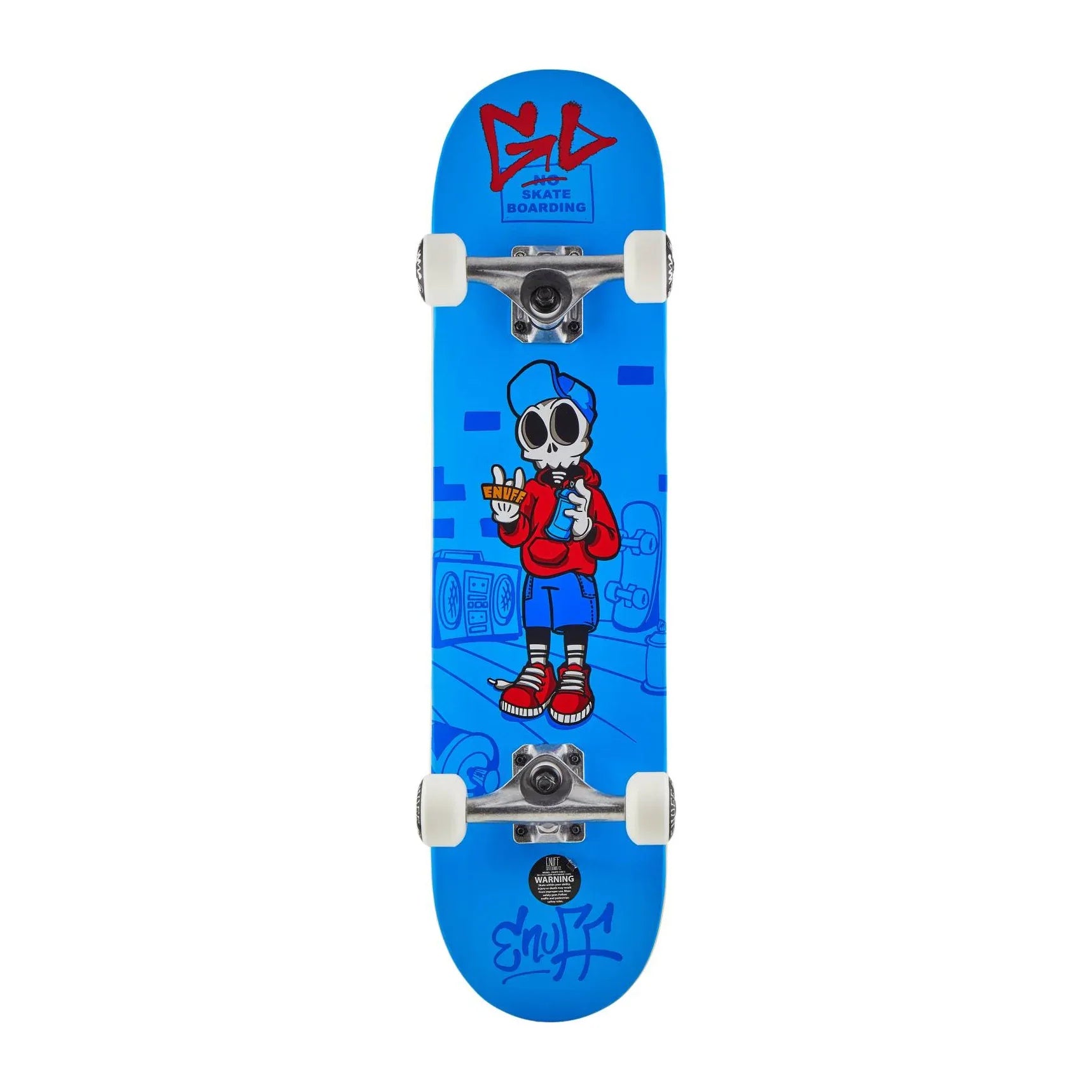 סקייטבורד לילדים פעלולים סטריט ENUFF SKULLY כחול - Bikes Online