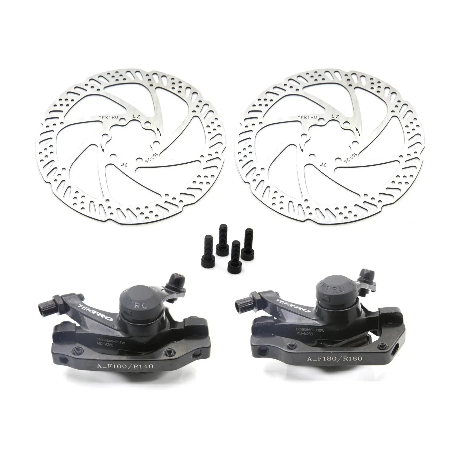סט דיסקים וקאליפרים שלם - קדמי ואחורי תוצרת Tektro - Bikes Online