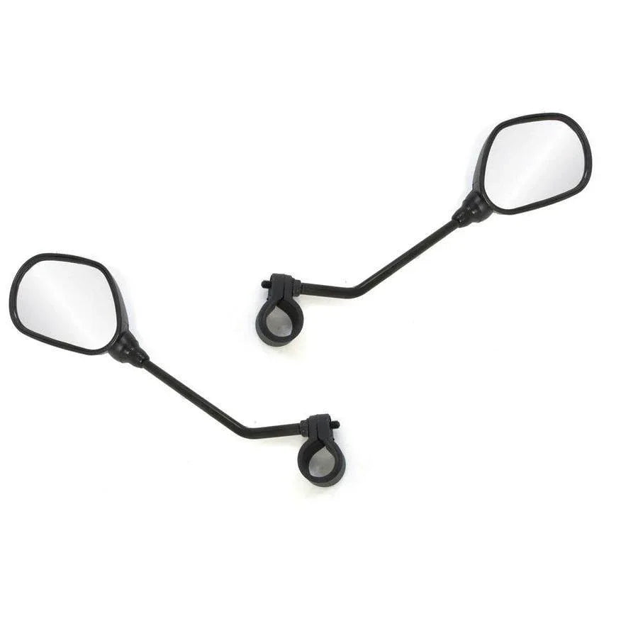 זוג מראות לאופניים עם מוט ארוך להתקנה בחיבור לכידון - Bikes Online