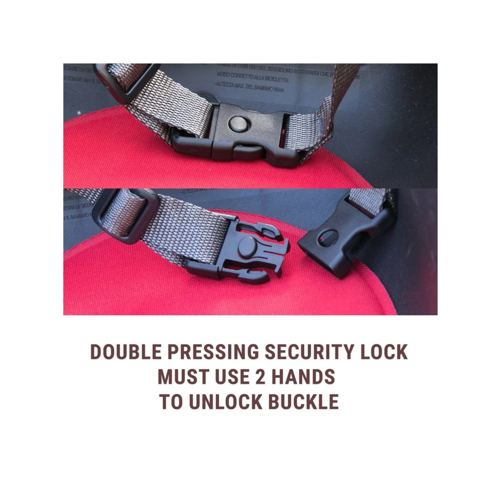 כסא קדמי לילד Bellelli Pulicino בללי פולצ'ינו שחור/אדום/אפור/כחול