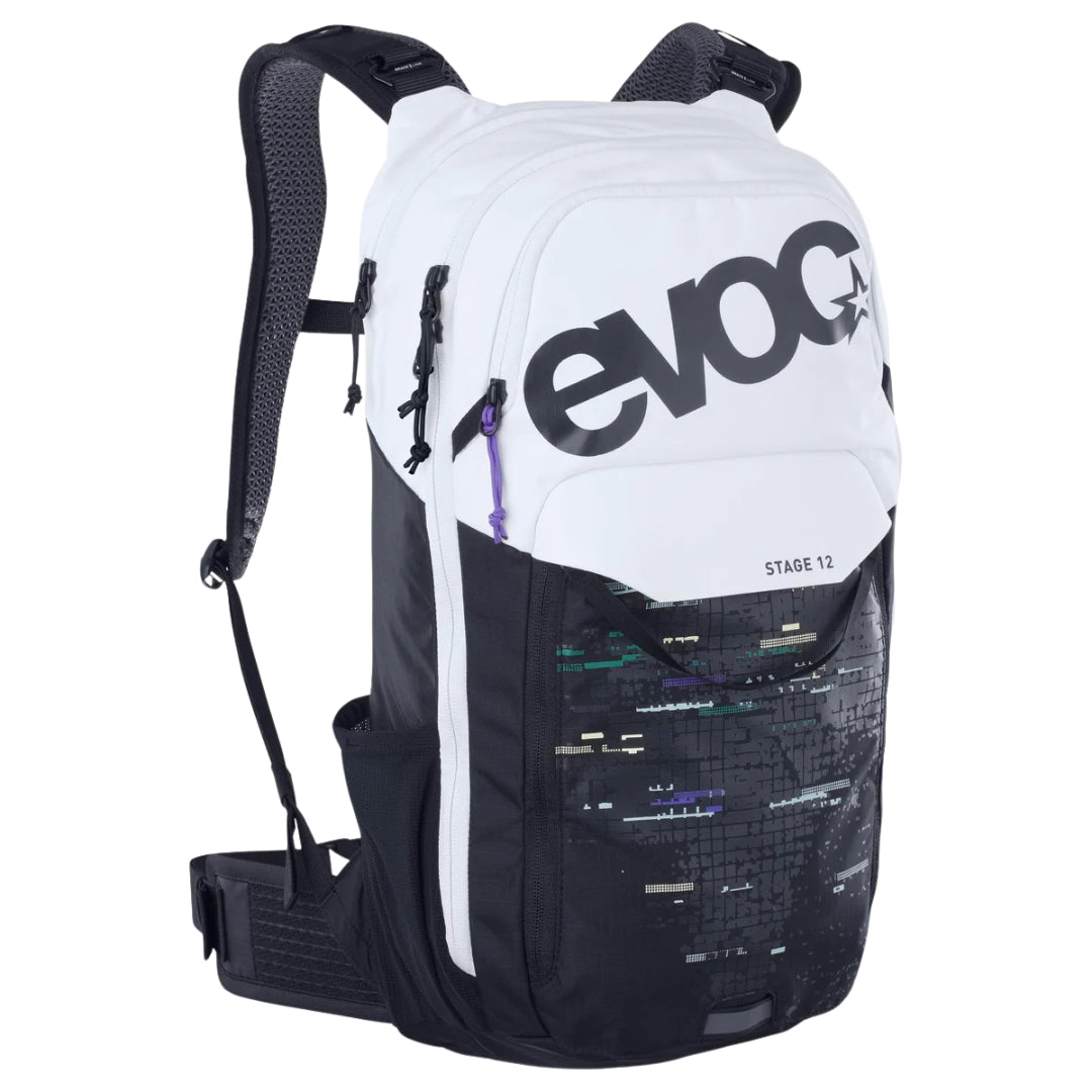תיק רכיבה וטיולים 12 ליטר אבוק Evoc Stage 12 שחור-לבן