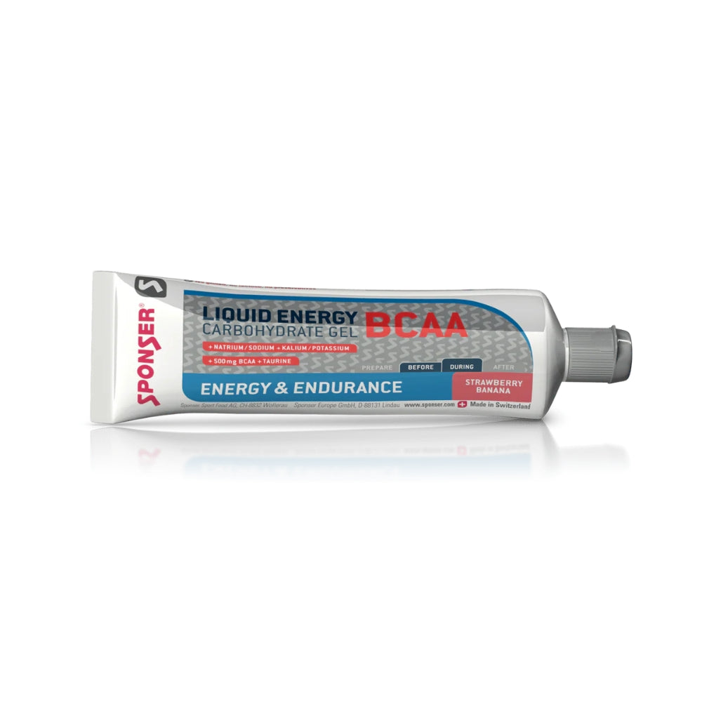 ג'ל אנרגיה בטעם תות-בננה עם BCAA Sponser Liquid Energy BCAA