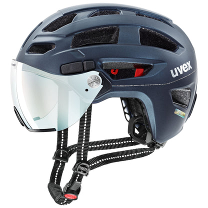 קסדה מקצועית לאופניים Uvex Finale Visor V כחול כהה