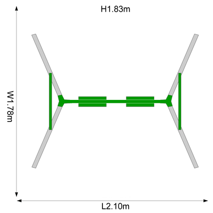 נדנדה כפולה לילדים לגינה פלאם Plum Sedna Double Swing