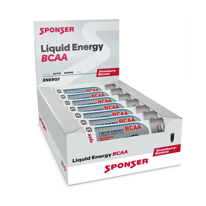 ג'ל אנרגיה בטעם תות-בננה עם BCAA Sponser Liquid Energy BCAA