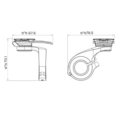 התקן מעמד לטלפון עם חיבור לכידון אופניים Quad Lock Out Front - Bikes Online