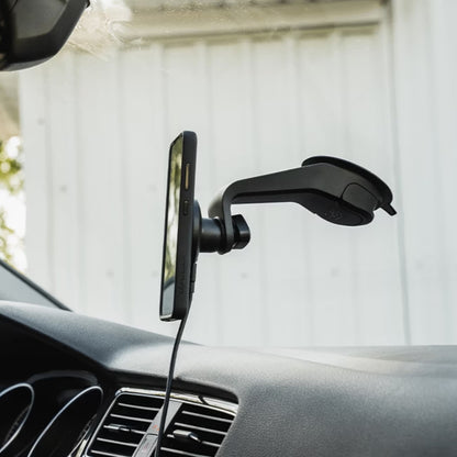 התקן מעמד לטלפון לרכב חיבור וואקום Quad Lock Windscreen Suction Mount