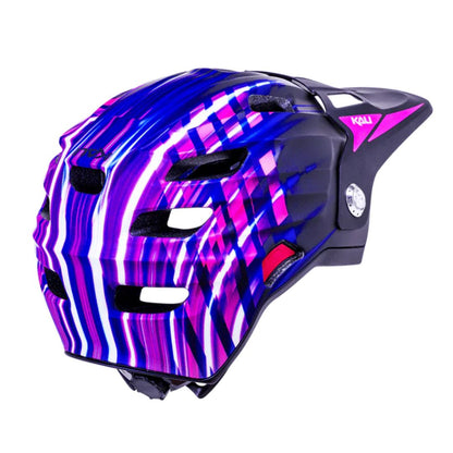 קסדה מלאה לאופניים לילדים פול פייס קאלי ורוד-כחול Kali Maya Full Face Child