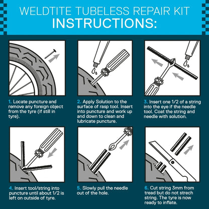 קיט לתיקון טיובלס וולדטייט WELDTITE Tubless repair kit