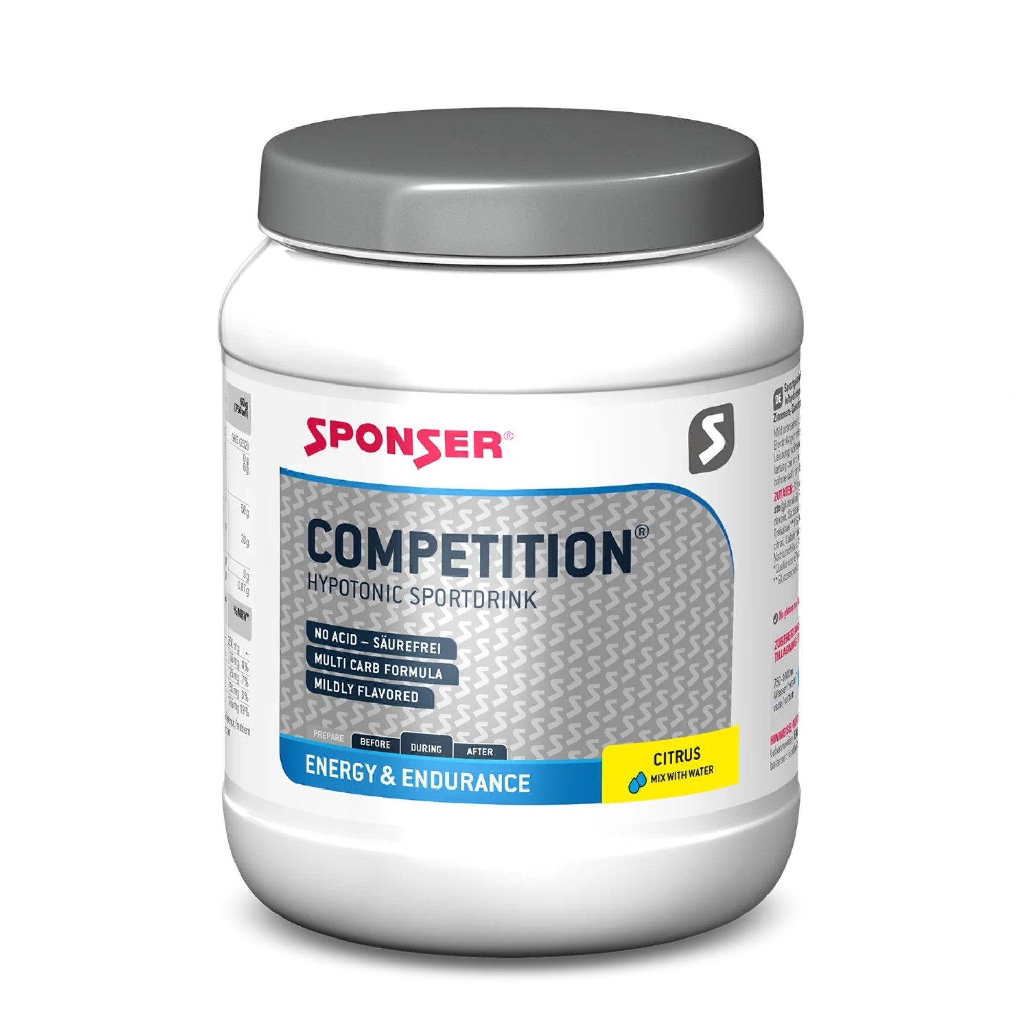 אבקה להכנת משקה היפוטוני Sponser Competition Drink
