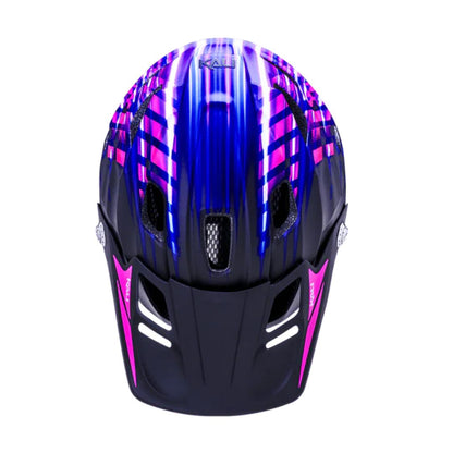 קסדה מלאה לאופניים לילדים פול פייס קאלי ורוד-כחול Kali Maya Full Face Child