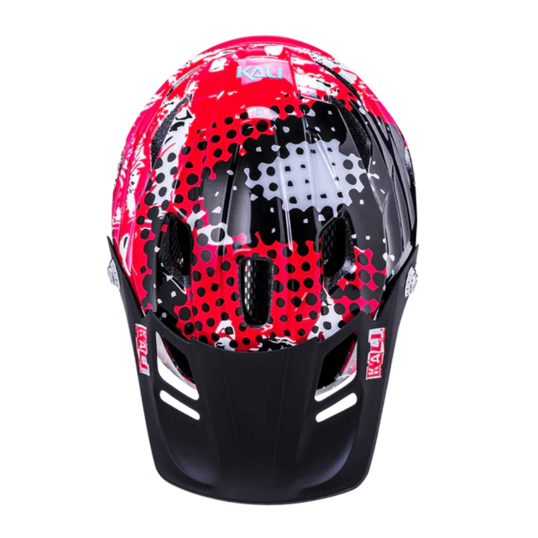 קסדה מלאה לאופניים לילדים פול פייס קאלי אדום כחול Kali Maya Full Face Child