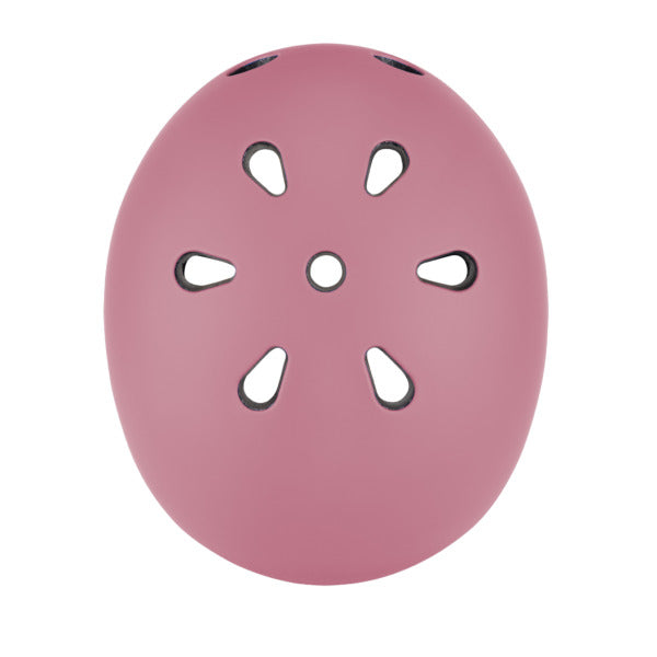 קסדה לאופניים לתינוקות עם אור אחורי ורוד כהה Globber