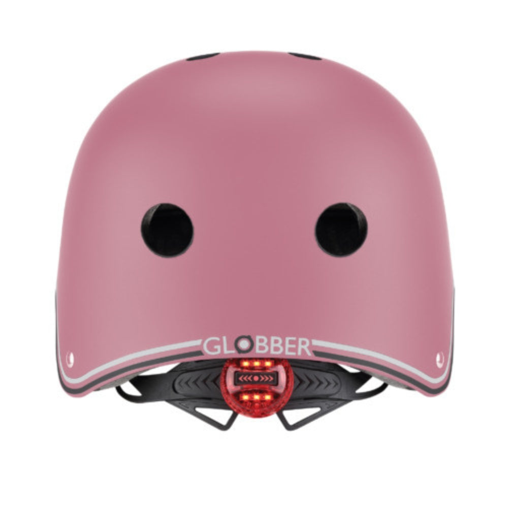 קסדה לאופניים לילדים עם אור אחורי ורוד Globber Primo