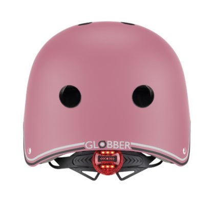 קסדה לאופניים לילדים עם אור אחורי ורוד Globber Primo
