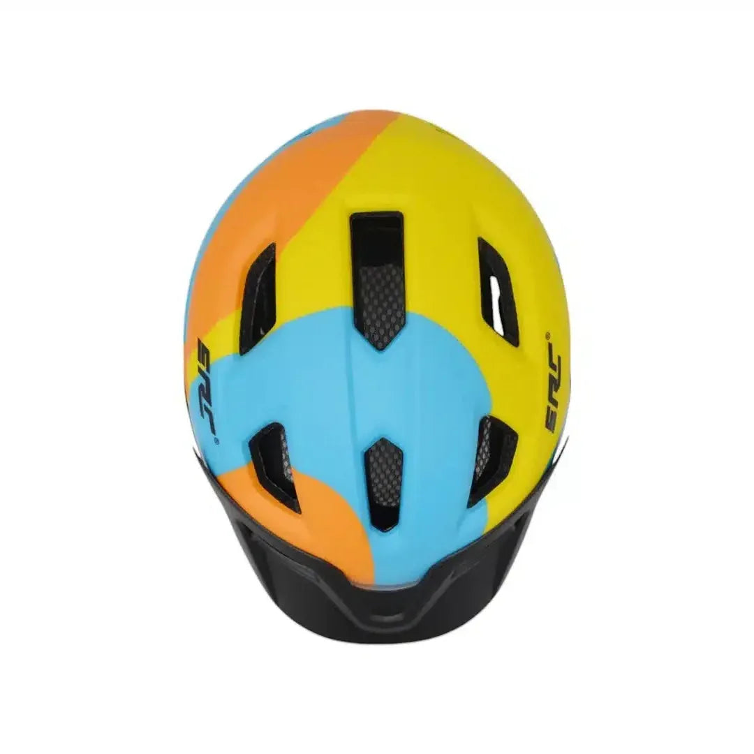 קסדת אופניים לילדים ונוער תכלת צהוב כתום ERC HT-45 - Bikes Online