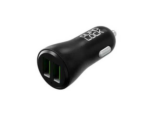 מטען USB כפול לרכב Quad Lock Dual USB 12V Car Charger