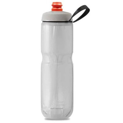 בקבוק מים לאופניים 20/24 לחיץ תרמי קר לבן Polar Bottle SurgeCap
