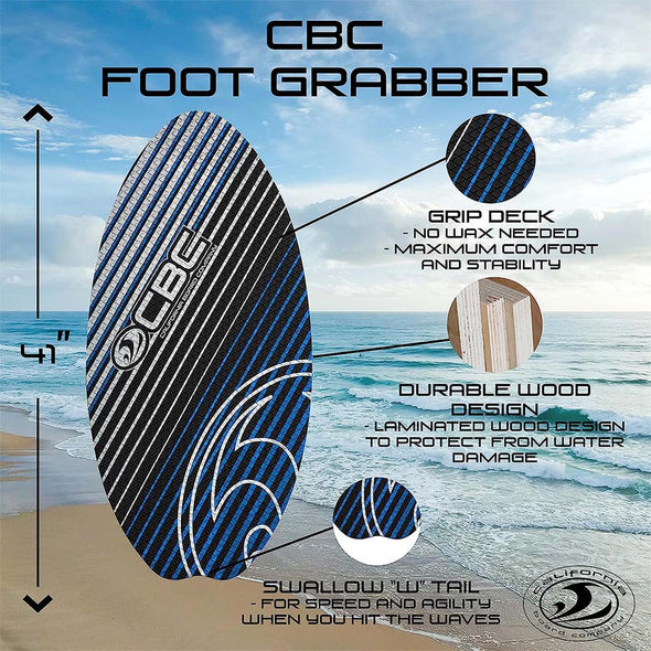 סקימבורד CBC Wood Skimboard Foot Grabber 41