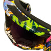 משקפי אבק ומגן מקצועיים לספורט אתגרי עיצוב צבעוני גרפיטי PRO SPEED