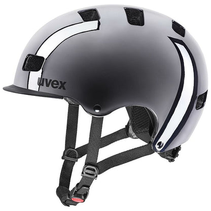 קסדת אופניים Uvex HLMT 5 Chrome אפור ניקל