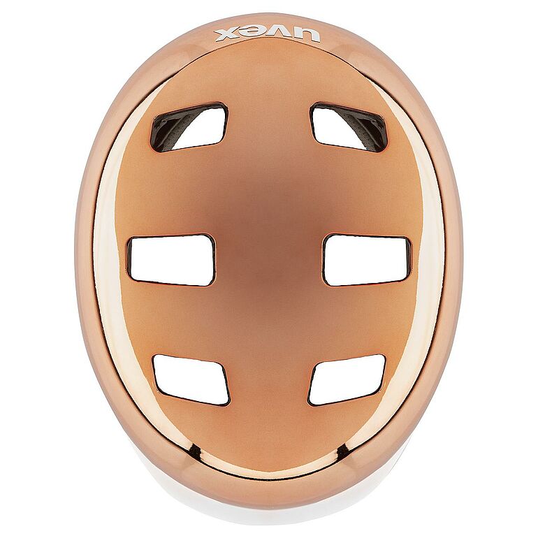 קסדת אופניים Uvex HLMT 5 Chrome ורוד מוזהב