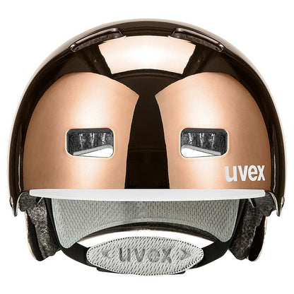 קסדת אופניים Uvex HLMT 5 Chrome ורוד מוזהב