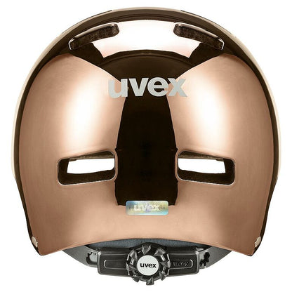 קסדת אופניים Uvex HLMT 5 Chrome ורוד מוזהב