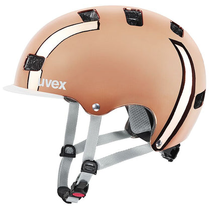 קסדת אופניים Uvex HLMT 5 Chrome ורוד מוזהב