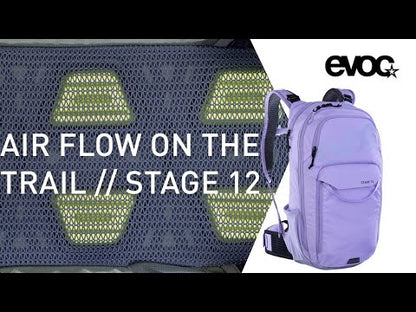 תיק רכיבה וטיולים 12 ליטר אבוק Evoc Stage 12 שחור-לבן