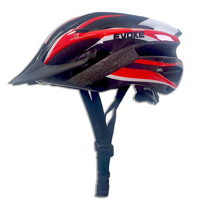 קסדה לאופניים קסדה לקורקינט אווירודינאמית במיוחד שחור אדום Evoke S166 - Bikes Online