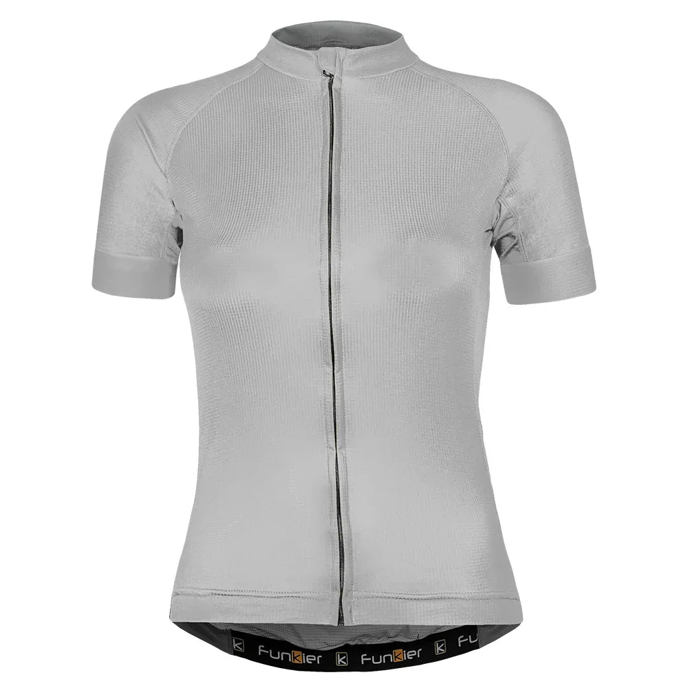 חולצת רכיבה קצרה לנשים פאנקייר Funkier Giovanni J2114 לבן - Bikes Online
