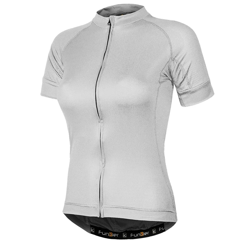 חולצת רכיבה קצרה לנשים פאנקייר Funkier Giovanni J2114 לבן - Bikes Online
