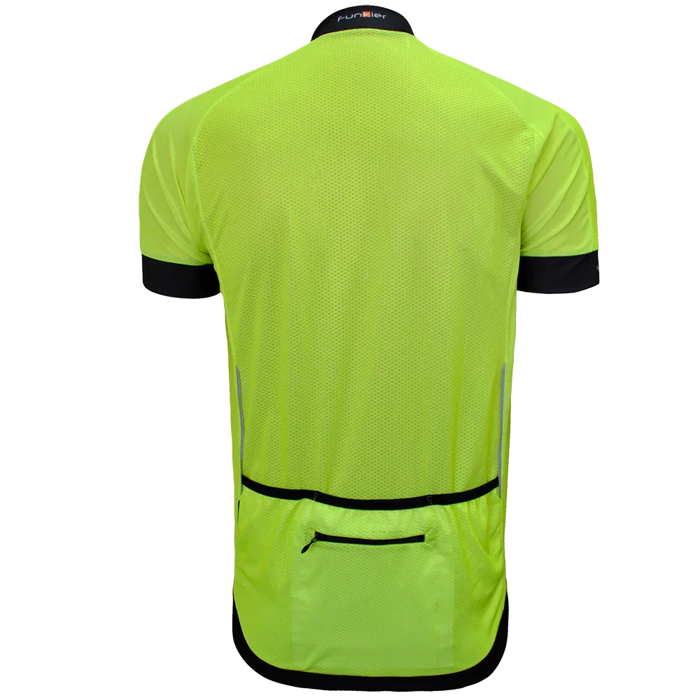 חולצת רכיבה קצרה לגברים פאנקייר Funkier Parma J930 Yellow Ref - Bikes Online