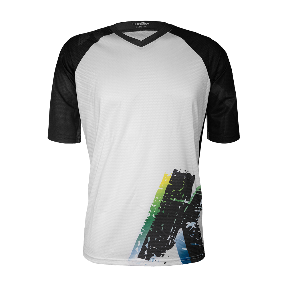 חולצת רכיבה פרי-רייד לגברים פאנקייר Funkier Dolomiti JE846-S Black&White