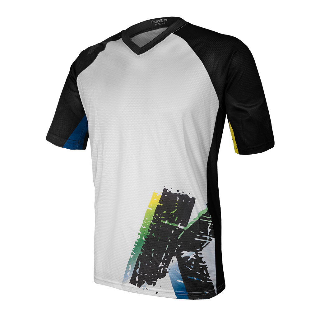 חולצת רכיבה פרי-רייד לגברים פאנקייר Funkier Dolomiti JE846-S Black&White