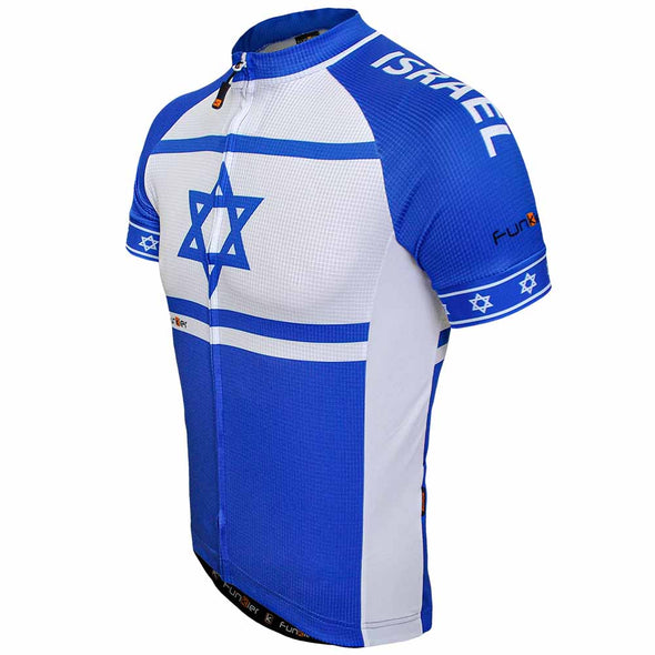 חולצת רכיבה קצרה לגברים דגל ישראל פאנקייר Funkier Volterra-3
