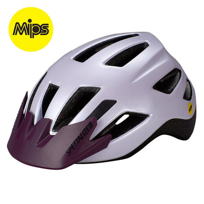 קסדה לאופניים לילדים SPECIALIZED עם הגנת מיפס MIPS ופנס לד Shuffle סגול בהיר