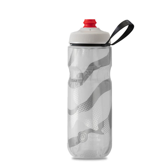 בקבוק מים לאופניים 20/24 לחיץ תרמי קר לבן צבאי Polar Bottle SurgeCap
